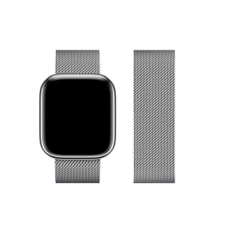 Forcell F-DESIGN Apple Watch 42mm/ 44mm/ 45mm/ 49mm fém óraszíj ezüst