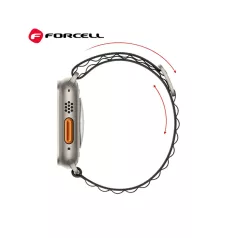   Forcell F-DESIGN Apple Watch 38mm/ 40mm/ 41mm poliészter óraszíj fekete