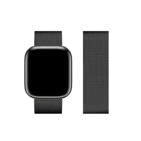   Forcell F-DESIGN Apple Watch 42mm/ 44mm/ 45mm/ 49mm fém óraszíj fekete