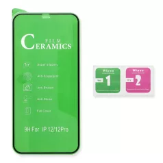   Samsung S931 Galaxy S25 5D hajlított kerámia keménységű előlapi fólia fekete kerettel