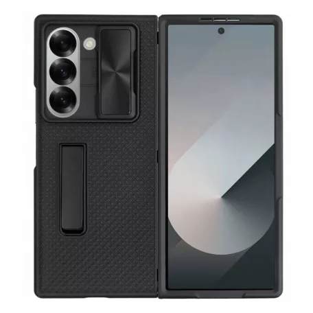 HCD2 Samsung Galaxy Z Fold 6 fekete hátlap és kameravédő tok