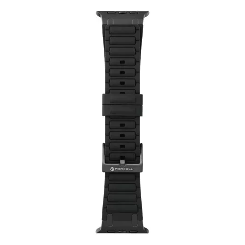 Forcell F-DESIGN FA06 Apple Watch 42mm/ 44mm/ 45mm/ 49mm szilikon óraszíj fekete