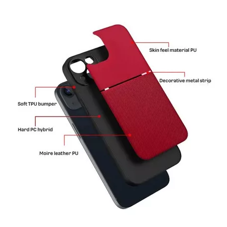 Forcell Noble Apple iPhone 17 (6.3) piros szilikon tok
