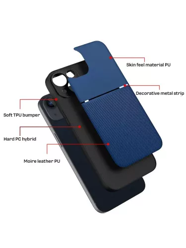 Forcell Noble Apple iPhone 17 (6.3) kék szilikon tok