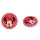 Disney vezeték nélküli töltő - Minnie 001 micro USB adatkábel 1m 9V/1.1A 5V/1A piros (DCHWMIN002) 10W