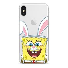   SpongyaBob Kockanadrág szilikon tok - SpongeBob 014 Apple iPhone X / XS átlátszó (NPCSBOB6054)