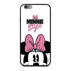   Disney prémium szilikon tok edzett üveg hátlappal - Minnie 050 Huawei P40 Pro fehér (DPCMIN32121)