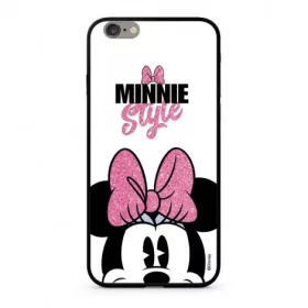   Disney prémium szilikon tok edzett üveg hátlappal - Minnie 050 Huawei P40 Pro fehér (DPCMIN32121)