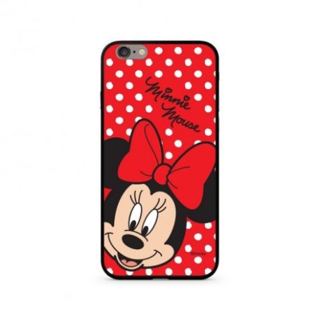 Disney prémium szilikon tok edzett üveg hátlappal - Minnie 008 Samsung G973F Galaxy S10 piros (DPCMIN33428)
