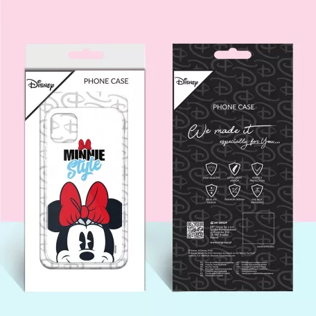 Disney szilikon tok - Minnie 027 Apple iPhone 12 / 12 Pro 2020 (6.1) fehér (DPCMIN32346)