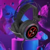 Marvel fejhallgató - Deadpool 001 USB-s gamer fejhallgató RGB színes LED világítással, állítható mikrofonnal (MHPGDPOOL001)