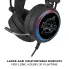 Marvel fejhallgató - Avengers 001 USB-s gamer fejhallgató RGB színes LED világítással, állítható mikrofonnal fekete (MHPGAVEN001)