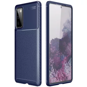   Xiaomi Redmi Note 10 Pro / Redmi Note 10 Pro Max Carbon Fiber ütésálló szilikon tok kék