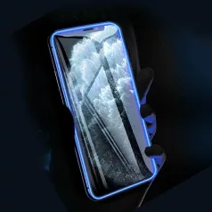 Fluoreszkáló Apple iPhone X / XS előlapi üvegfólia kék