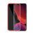 Fluoreszkáló Apple iPhone X / XS előlapi üvegfólia piros