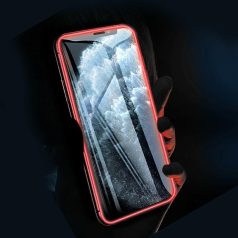   Fluoreszkáló Apple iPhone X / XS előlapi üvegfólia piros