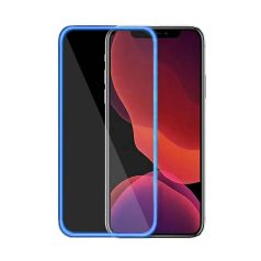   Fluoreszkáló Apple iPhone 13 / 13 Pro (6.1) előlapi üvegfólia kék