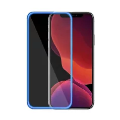   Fluoreszkáló Apple iPhone 13 Mini (5.4) előlapi üvegfólia kék