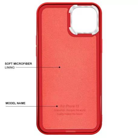 Ambi Case - Apple iPhone 14 (6.1) piros szilikon tok