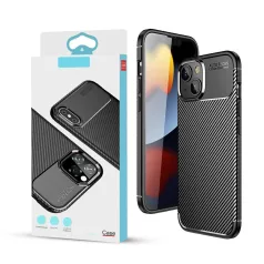   Carbon Armor Apple iPhone 12 Pro Max 2020 (6.7) vékony szilikon tok fekete