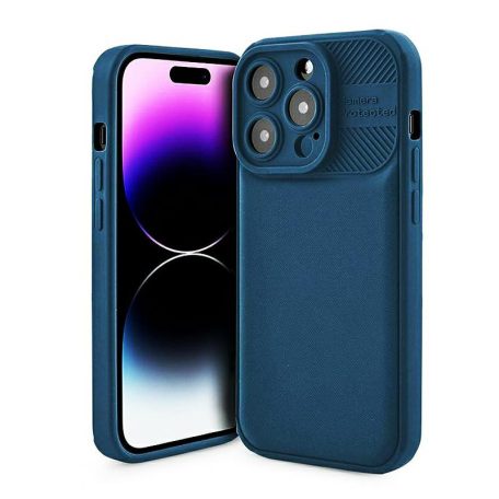 Cross Case - Samsung A336 Galaxy A33 5G kék kameravédős szilikon tok