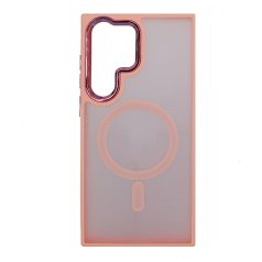   Magsafe Apple iPhone 14 (6.1) TPU/PC tok (vezetéknélküli töltéshez) pink