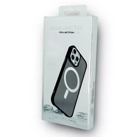 Magsafe Apple iPhone 15 Pro (6.1) TPU/PC tok (vezetéknélküli töltéshez) fekete