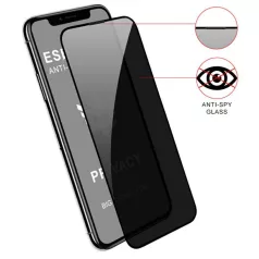   Privacy Anti-Static Apple iPhone 15 Pro (6.1) kijelzővédő üvegfólia betekintés elleni védelemmel (9H)
