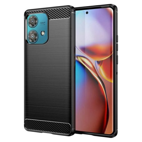 Carbon Pro Samsung A556 Galaxy A55 5G ütésálló TPU vékony szilikon tok fekete