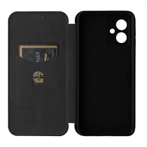 Enviro Fiber Samsung S928 Galaxy S24 Ultra (2024) oldalra nyíló mágneses könyv tok szilikon belsővel fekete
