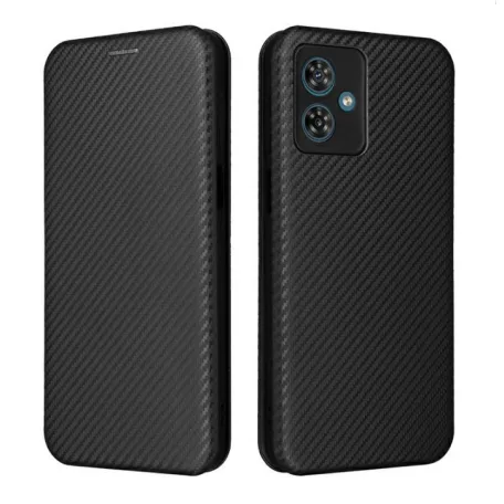 Enviro Fiber Samsung S928 Galaxy S24 Ultra (2024) oldalra nyíló mágneses könyv tok szilikon belsővel fekete