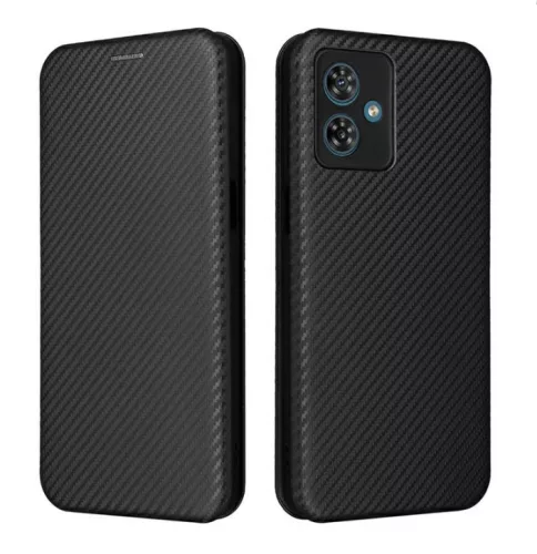 Enviro Fiber Samsung S926 Galaxy S24 Plus (2024) oldalra nyíló mágneses könyv tok szilikon belsővel fekete
