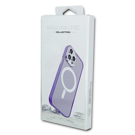 Magsafe Apple iPhone 16 (6.1) TPU/PC tok (vezetéknélküli töltéshez) ibolya