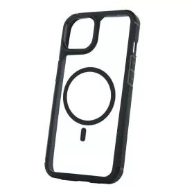   Mag Rim Case Apple iPhone 16 (6.1) átlátszó TPU/PC MagSafe tok fekete kerettel