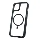 Mag Rim Case Apple iPhone 16 Pro (6.3) átlátszó TPU/PC MagSafe tok fekete kerettel