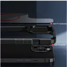 Mag Rim Case Apple iPhone 16 Pro (6.3) átlátszó TPU/PC MagSafe tok fekete kerettel