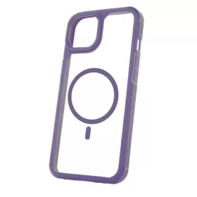   Mag Rim Case Apple iPhone 16 Pro (6.3) átlátszó TPU/PC MagSafe tok lila kerettel