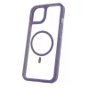 Mag Rim Case Apple iPhone 16 Pro Max (6.9) átlátszó TPU/PC MagSafe tok lila kerettel