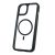 Mag Rim Case Apple iPhone 16 Plus (6.7) átlátszó TPU/PC MagSafe tok fekete kerettel