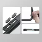 Mag Rim Case Apple iPhone 16 Plus (6.7) átlátszó TPU/PC MagSafe tok lila kerettel