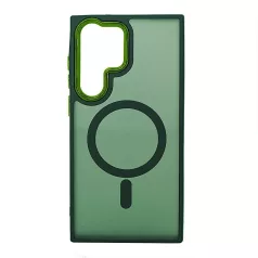   Magsafe Samsung Galaxy S25 Ultra TPU/PC tok (vezetéknélküli töltéshez) zöld