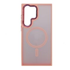   Magsafe Samsung Galaxy S25 Ultra TPU/PC tok (vezetéknélküli töltéshez) pink