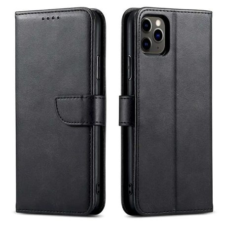 Marva Wallet Honor 400 Lite oldalra nyíló ökobőr könyvtok szilikon belsővel fekete
