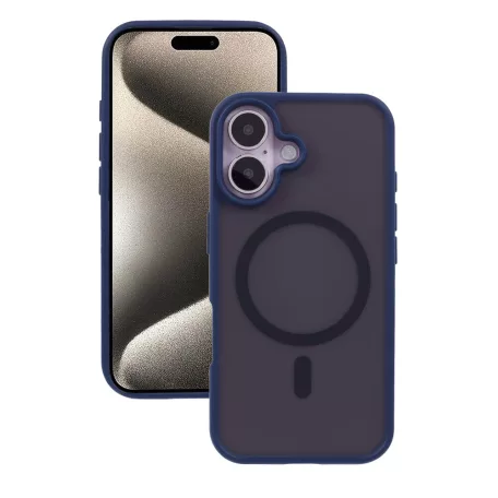 Magsafe Apple iPhone 17 (6.3) TPU/PC tok (vezetéknélküli töltéshez) kék
