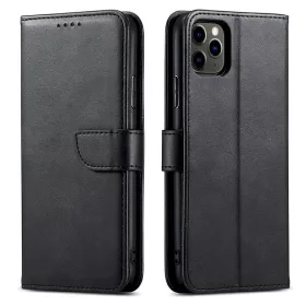   Marva Wallet Xiaomi Redmi Note 15 4G oldalra nyíló ökobőr könyvtok szilikon belsővel fekete