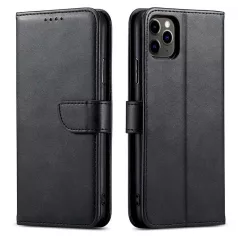   Marva Wallet Xiaomi 17 oldalra nyíló ökobőr könyvtok szilikon belsővel fekete