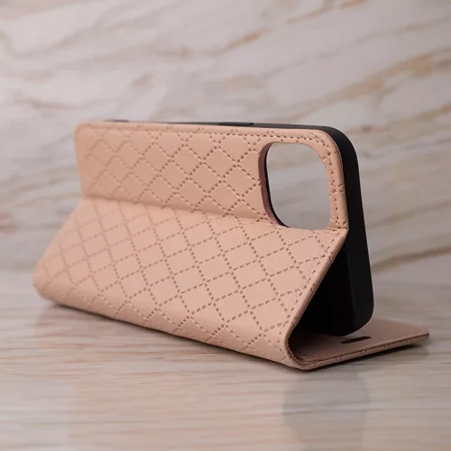 Smart Caro Samsung A165 / A166 Galaxy A16 4G / 5G oldalra nyíló mágneses könyvtok bézs