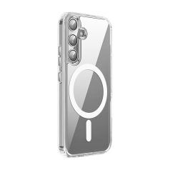   Clear Guard Mag Samsung S721 Galaxy S24 FE ütésálló, átlátszó kameravédős TPU tok
