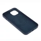 Mag Leather Apple iPhone 16 Plus (6.7) MagSafe tok (vezetéknélküli töltéshez) kék