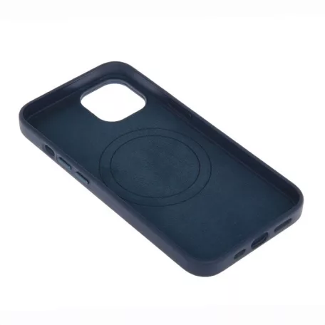 Mag Leather Apple iPhone 16 Plus (6.7) MagSafe tok (vezetéknélküli töltéshez) kék